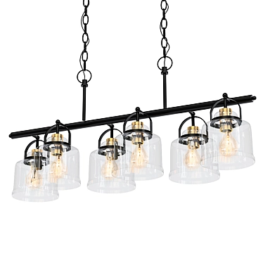 Stylish Walter Noir Pendant Lighting 3D model image 1 