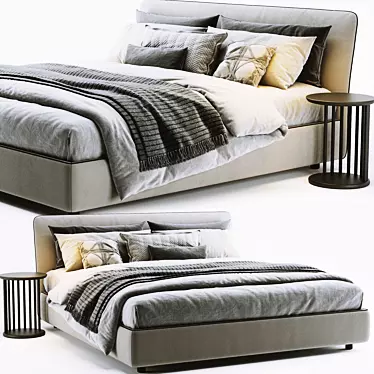 Sleek Tonight Bed: Modern Elegance 3D model image 1 
