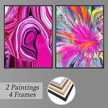 Elegant Wall Art Set 3D model image 1 