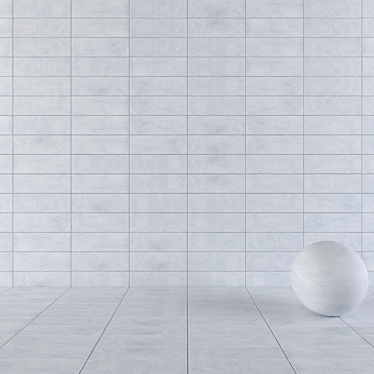 Concrete Wall Tiles: Suite Grey 3D model image 1 