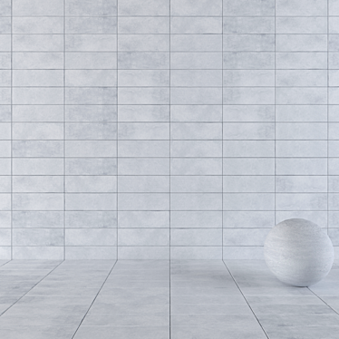 Contemporary Concrete Wall Tiles 3D model image 1 