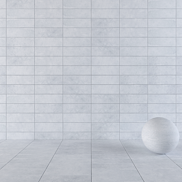Suite Grey Concrete Wall Tiles - Set of 3 3D model image 1 