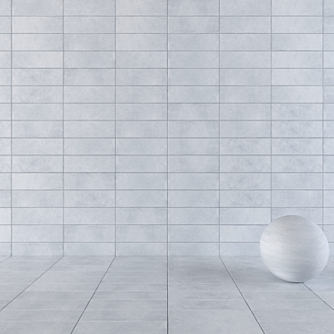 Stylish Concrete Wall Tile Suite 3D model image 1 