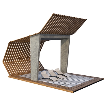 Versatile Outdoor Pergola Kit 3D model image 1 