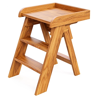 Zara Home - Wood Step Side Table 3D model image 1 