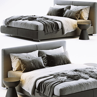 Luxury Flexform Magnum Bed - Modern Italian Design 3D model image 1 
