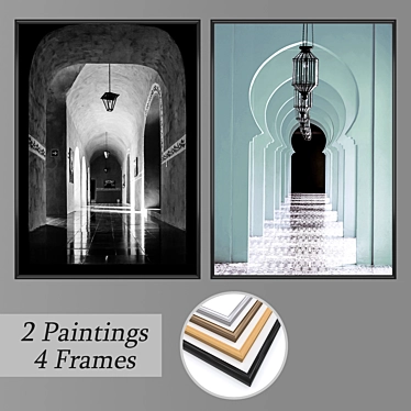 Modern Wall Art Set No.1830 3D model image 1 