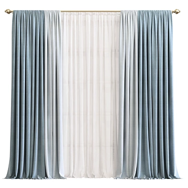 Title: Versatile Curtain Design 3D model image 1 