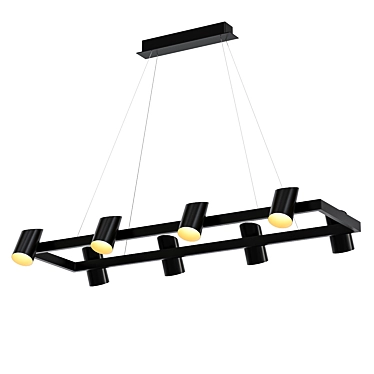 Elegant Zoom Pendant Light 3D model image 1 