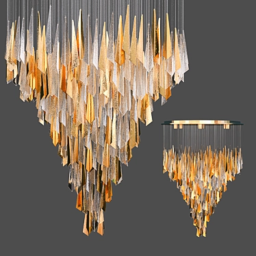 Elegant Reversible Chandelier 3D model image 1 