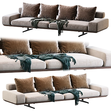 Elegant Wing Sofa by Flexform 3D model image 1 