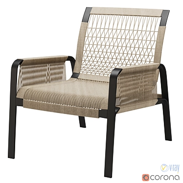 Sleek Caracal Lounge Chair: Luxury and Style 3D model image 1 