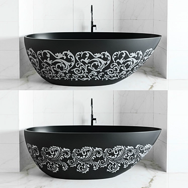 Elegant Patterned Bath KKR-B068-A 3D model image 1 