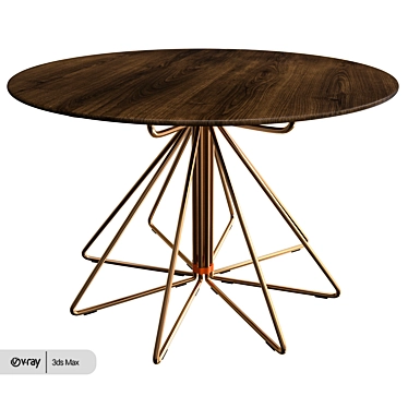 Geometric Millimeter Table with V-Ray Render 3D model image 1 