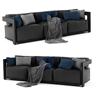 Elegant Meridiani CLAUD Sofa 3D model image 1 