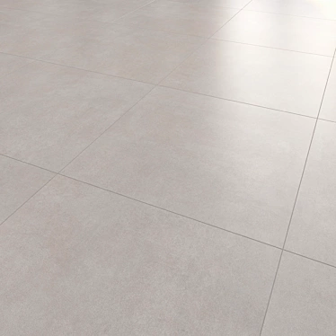 Denver Light Gray Concrete Floor Tiles 3D model image 1 