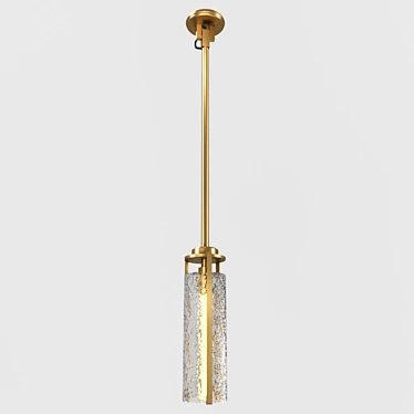 Modern Brass Pendant Light with Transparent Glass Shade - Viran 40.1533 3D model image 1 