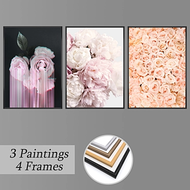 Elegant Wall Art Set 3D model image 1 