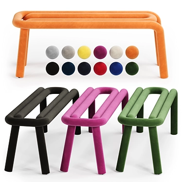 Bold Bench: Stylish Comfort and Versatility 3D model image 1 