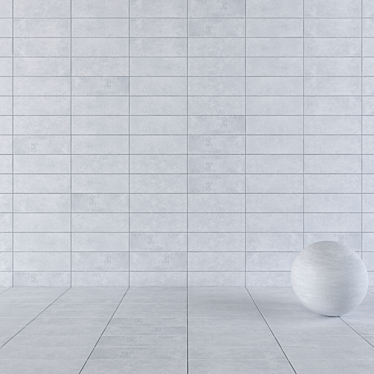 Suite Grey Concrete Wall Tiles 3D model image 1 
