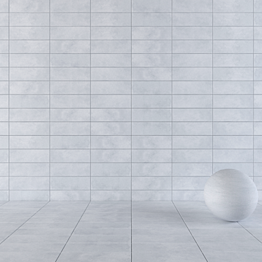 Concrete Suite Gray Wall Tiles 3D model image 1 