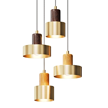 Elegant Pendant Lights Collection by Lampatron 3D model image 1 