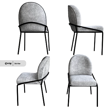 Sophisticated Astrud Dining Chair 3D model image 1 