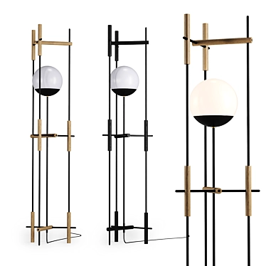 Sleek Illumination: Yuka Floor Lamp by Yamada & Kudelski 3D model image 1 