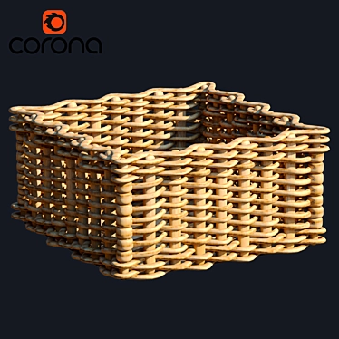 Versatile Storage Solution - 250x250x125 mm Wire Basket 3D model image 1 