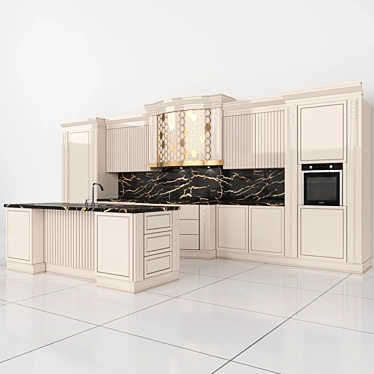 Modern Kitchen Set 3D model image 1 