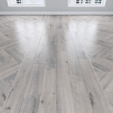 Parquet Oak: Herringbone, Linear, Chevron 3D model image 1 