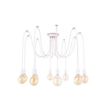 Loft It 10-Light White Pendant 3D model image 1 