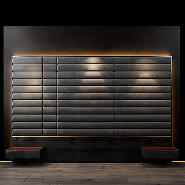 Title: Customizable Headboard and Wall Panel 3D model image 1 