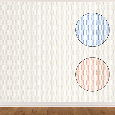 Seamless Wallpaper Set: 3 Colors | Multiple Formats 3D model image 1 