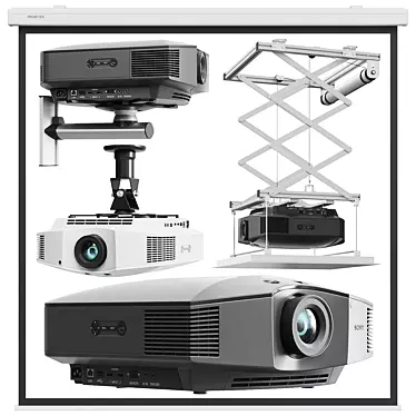 Sony VPL HW65 Projector: Superior Image Quality 3D model image 1 