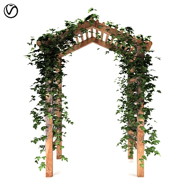 Ivy-Laced Arbor: Perfect for Outdoor Scenes! 3D model image 1 