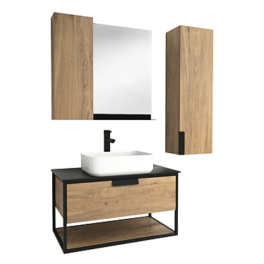 Luxury Bathroom Furniture Set "Comforty Cologne 90 3D model image 1 