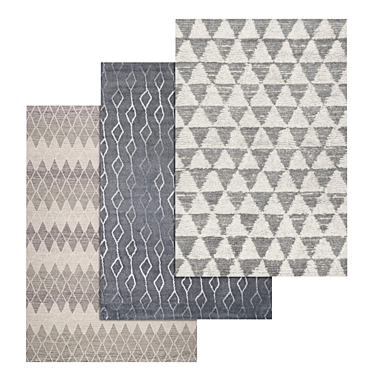 Luxury Carpet Set: Textured & Versatile 3D model image 1 