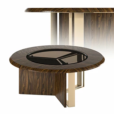 Sleek Wooden Center Table 3D model image 1 