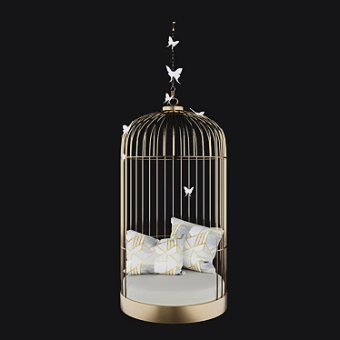 Gilded Photozone Cage 3D model image 1 