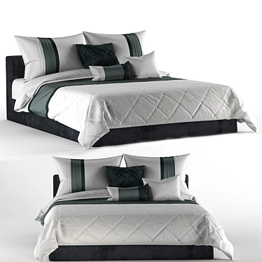 Title: Alexa Bed: Elegant Design & Luxurious Comfort. 3D model image 1 