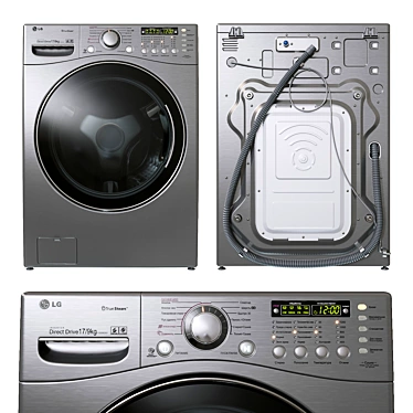 LG F1255RDS7: Advanced Care Washer 3D model image 1 