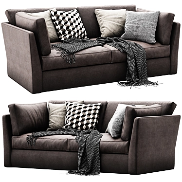 Elegant Meridiani Queen Leather - Luxury Sofa 3D model image 1 