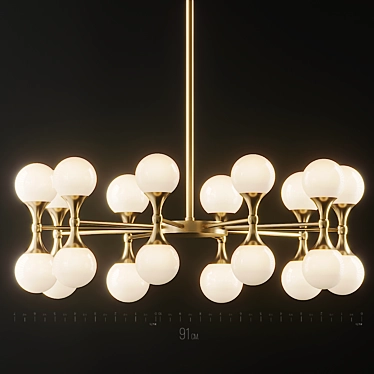 Elegant Abernathy Chandelier: Illuminate Your Space 3D model image 1 