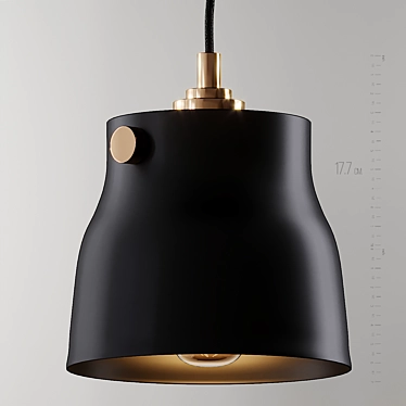 Euro Industrial Mini Pendant: Modern Elegance at Its Best 3D model image 1 