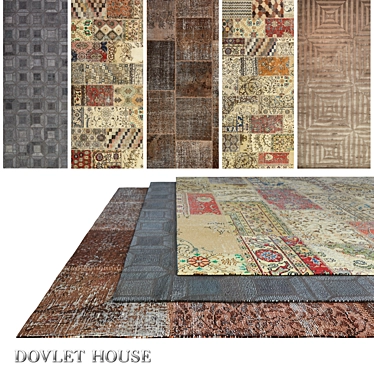 Dovlet House Carpets - 5 Piece Set (Part 545) 3D model image 1 