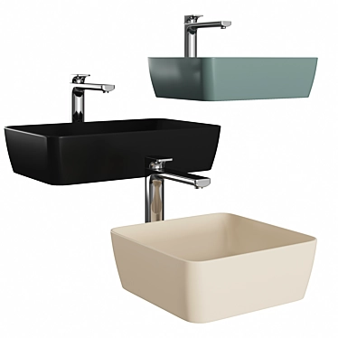 GSI Color-elements Washbasin Set 3D model image 1 