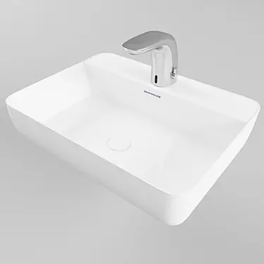 Title: Kerama Marazzi Plaza - Sleek Ceramic Washbasin 3D model image 1 