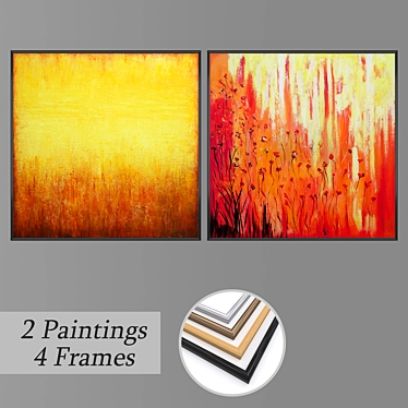 Elegant Wall Art Set 3D model image 1 