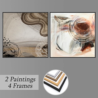 Elegant Wall Art Set 3D model image 1 